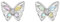 KBRPEY Schmetterling Ohrstecker Kristall Ohrringe Silber Schmuck Damen Stecker Mehrfarbig Zirkonia Juwelierwaren