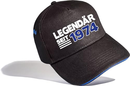 (A) Geburtstagsgeschenk für Männer: Legendär seit 1974 - Cap zum 50. Geburtstag - Kappe Papa Hut Baseball Herren (One Size)