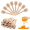 20 Pièces Cuillere a Miel en Bois,Mélangeurs à Miel en Bois,Cuillère à Miel Spirale Distributeur,Agitateur pour la collecte et la distribution de sirop de confiture de miel,empêcher les gouttes