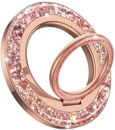 Lamicall Handy Ring Halterung für MagSafe - Glitzer Fingerhalter mit Feinen Zahnrädern, 360° Magnetisch Handy Griff Halter für iPhone 16/15/14/13/12 Pro Max Plus, alle Smartphone, Zubehör für MagSafe