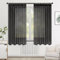 MRTREES Rideau Noir, Rideau Voilage 140x145 cm, Rideaux Voilage Court, Voile Rideau Brise Vue fenetre Chambre Adulte Enfant ado Fille Salon Moderne Lot de 2, 3 façons d'utiliser
