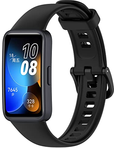 Wownadu Pulsera Compatible para Huawei Band 8 / Band 9 Correa Negro Silicona Repuesto Mujer Hombre Recambio Sport Band (sin Reloj)