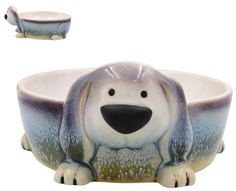 Lesser & Pavey Faithful Friends Dog Bowl | Ceramic Bowl with Modern Designs | Dog Feeding Bowl For Dog | Microwave Safe Bowls Suitable For Any Kitchen