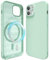 oakxco Silicone Case for iPhone 12 Pro/iPhone 12 Compatible with Magsafe Magnetic Wireless Charging, Slim Thin Soft Rubber Gel with Magnet, Matte TPU Mag Cover for Women Men, Mint Green