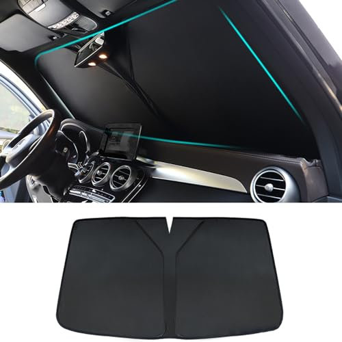 ZAKOVI Parasol para Parabrisas de Coche, para Hyundai Santa Fe 2013-2017, Coche Parasol Plegable para Parabrisas, Parasol para Coche, Visera Frontal.,B