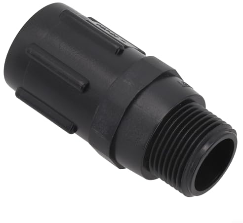 FACULX Riduttore di pressione per irrigazione 15-45 psi, valvola a globo a 6 porte, in plastica, valvola di riduzione della pressione per irrigazione a goccia (nero)