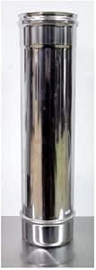 Tubo humo acero inoxidable 304 monopared (diam. 100 mm, 100 cm)