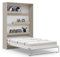 PHANTOM Vertical Murphy Bed with Desk - Folding Bed, Space-Saving Multifunctional Fold Up Bed for 120 cm Mattress, Smooth Gas Struts, Laminated Finish in Congo Color