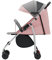 Poussette 3 en 1, Poussette Canne, Trio, Poussette Bebe, Landau Bébé, Accessoires, Adaptateurs Universels, Grandes Roues, 25kg, panier spacieux -C-rose