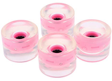 Courtieyeardceastea Lot de 4 roues lumineuses pour skateboard Longboard 70 mm Rose 78A
