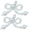 Abalorio de perlas para zapatillas, accesorios para zapatos de decoración de cordones, cadena de perlas en forma de lazo, hebilla de zapatos de perlas con perla para zapatos de vestir para bodas y