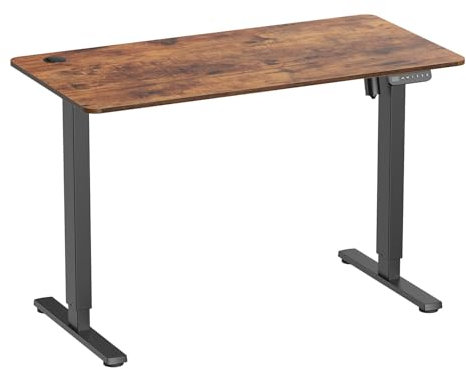 Ergo Office ER-451 Sitz-Steh-Schreibtisch, Ergonomischer Schreibtisch mit Höhenverstellung | Elektrisch höhenverstellbar, max Höhe 114cm, Tischplatte 120x60cm | Belastung bis 70kg