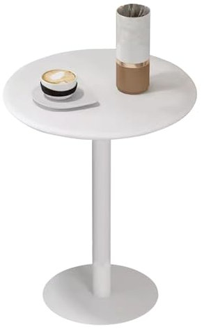 Moderner Bistrotisch aus weißem Metall für Zuhause, Büro, Restaurant, Café, Party