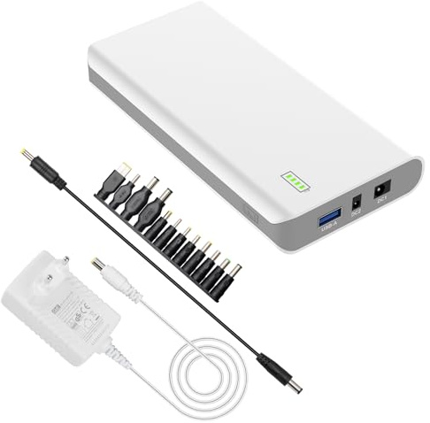 Talentcell Lithium ion Battery Pack NB7101, wiederaufladbare 17500mAh 64.75Wh Li-ion Power Bank mit DC 24/19/5V Ausgang für Laptop, Notebook, Smartphone, Kamera und mehr
