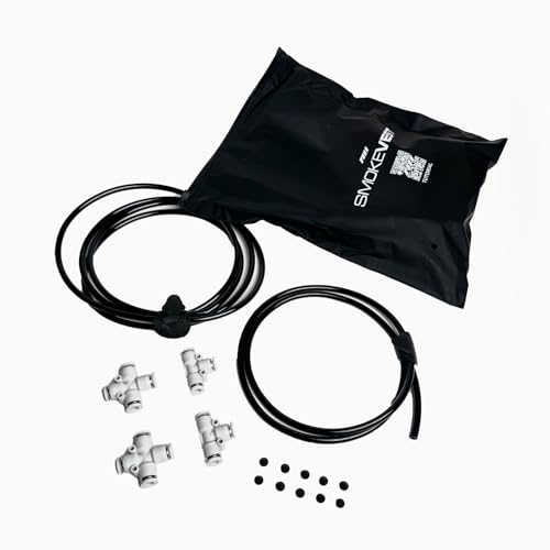 PMI Rauchweste für SmokeNINJA Pro - Tragbares Nebel-Effekt-Geschirr mit Schlauch, spritzwassergeschützt & hitzebeständig, für Cosplay, FX, Halloween, kompatibel mit SmokeGENIE & SmokeNINJA