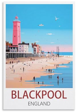 Jigsaw Puzzle 1000 Piece，Blackpool England Challenging Difficult Puzzle Educational Game JigsawPuzzles Gifts for Adults 38x26cm