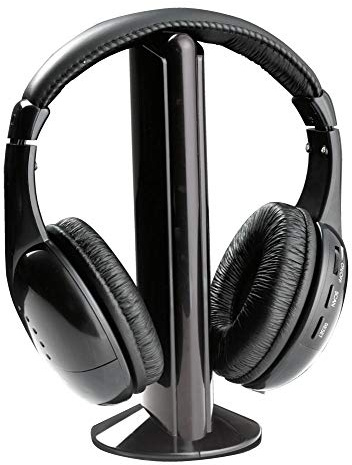 Esperanza TH110 Titanum - Auriculares inalámbricos con Radio FM integrada, Color Negro
