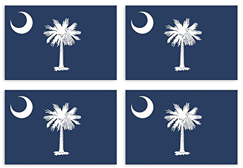 Kiwistar Aufkleber 4,5 x 3 cm South Carolina Columbia - Bundesstaat Autoaufkleber USA Flagge Länder Wappen Fahne Sticker Kennzeichen - Auto - Fahrrad - LKW