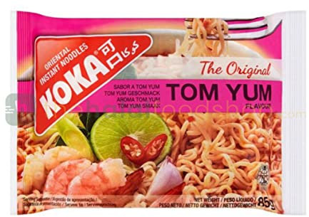 Case of 30 packs Koka Instant Noodles ( Beef Flavour , Stir Fried Flavour , Tom Yam Flavour & Chicken Flavour ) (Tom Yam Flavour)