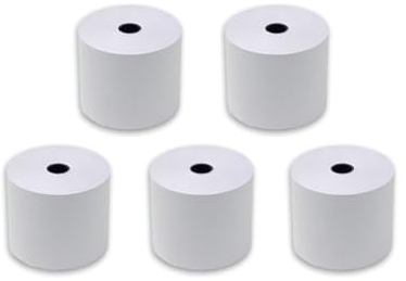 5 Rouleaux de recharge pour calculatrices et caisses enregistreuses à impression NON THERMIQUE papier 1 feuille électrique bobine Blanc 57 x 70 x 12 mm Bobine Comptable 57x70 Afn7 60g