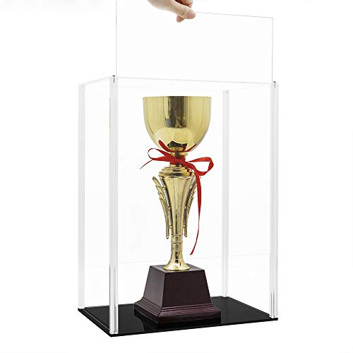 Tingacraft Acrylic Display Case (28.5 x 18.5 x 40 cm) for 12 inch Collectibles Doll Perspex Box for 1/6 Figure, Assembly Required