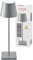 SIGOR Nuindie - Dimmbare LED Akku-Tischlampe Indoor & Outdoor, IP54 spritzwassergeschützt, Höhe 38 cm, aufladbar mit Easy Connect, 12 h Leuchtdauer, graphitgrau