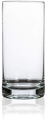 Glasvase Dekovase Zylindervase rund Transparent Glas Höhe 20cm