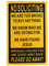 TuToy 18X28Cm Plastic Warning Sign Sticker No Soliciting Funny Sign Go Away Front Door Novelty Gift