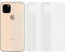 qichenlu [Carbon Muster] 4 Stück Rückseite Folie kompatibel mit iPhone 11 Pro Max, Folie Hinten kompatibel mit iPhone 11 Pro Max,Klar Matt Klebefolie Kratzfest Hinten Schutz