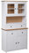 vidaXL Panama-Kiefer Massiv Highboard mit 4 Schubladen 4 Türen Rustikal Kommode Anrichte Schrank Vitrine Standschrank Weiß 93x40,5x180cm