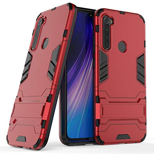 Max Power Digital Cover per Xiaomi Redmi Note 8 Custodia Antiurto con Supporto per Cellulare Rigida Resistente Protettiva Bumper Rugged Armor Case (Xiaomi Redmi Note 8, Rosso)