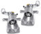 Frankberg 2x Bremssattel Bremszange Hinten Aluminiumguss Kompatibel mit Min.i R56 Min.i Cabriolet R57 Min.i Clubman R55 Min.i Clubvan R55 Min.i Coupe R58 Replace# 34216785611