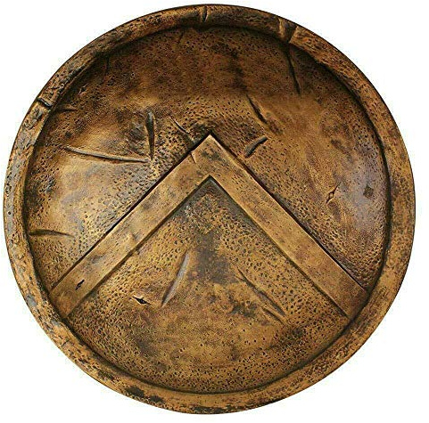 Spartan König Rüstung Schild 300 Mittelalterliche Griechen Leonidas Rüstung Neue Schilde 24 Braun, Braun, Adult