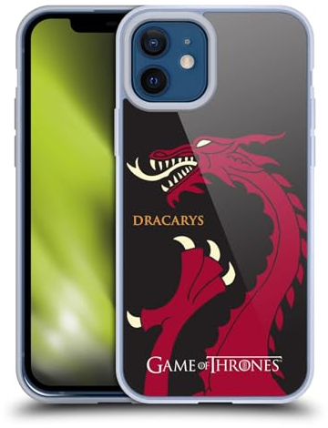 Head Case Designs Offizielle HBO Game of Thrones Drache Dracarys Grafiken Gelhülle [Militärischer Schutzgrad] Kompatibel Mit Apple iPhone 12 / iPhone 12 Pro Und Kompatibel Mit MagSafe