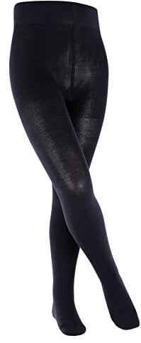 FALKE Unisex Kinder Strumpfhose Family K Ti nachhaltige Baumwolle dick einfarbig 1 Stück, Blau Darkmarine 6170, 122-128