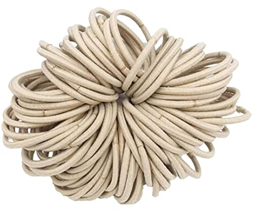 100 Stück Haargummis, Blond Haargummis Zopfgummis 2.5mm Elastisch Haargummi Ohne Metall/ Klein Haarbänder Dünne Hair Tie Pferdeschwanz Inhaber für Mädchen Frauen Damen