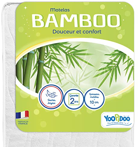 Yoopidoo - Babymatratze aus Bambus - 60x120 cm - Weiche und saugfähige Viskose - Ohne chemische Behandlung - OekoTex