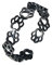 Amaxer Schöne Tierpfote Ringe Bär Hund Katze Fußabdruck Edelstahl Offener Finger Ring Strand Schmuck Geschenke für Frauen Mädchen Freunde (schwarz)