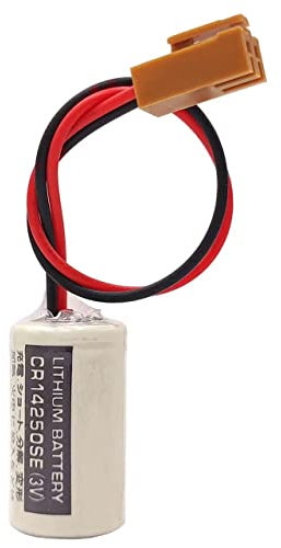 zoyfayl CR14250SE 3V PLC Lithium Batteries for SANYO CR14250SE Battery 1747-BA Backup Power Supply with Brown Plug (1 Pack)