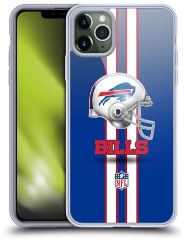 Head Case Designs Licenciado Oficialmente NFL Casco Logotipo de Buffalo Bills Caso Funda de Gel Suave Compatible con Apple iPhone 11 Pro MAX