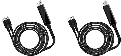TORR 2 cavi USB MIDI convertitore da interfaccia USB a cavo MIDI in-out per PC portatile a tastiera di pianoforte in Music Studio da 1,5 m