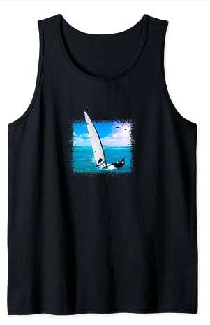Optimist Schlauchboot Segelboot Liebhaber Laser Segeln Tank Top