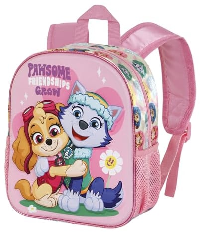 Paw Patrol Patrulla Canina-Mochila 3D Pequeña, 26 x 31 cm, Capacidad 8.5 L, Rosa Friendship