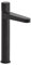 Milano Orta Modern Deck Mounted Push Button High Rise Mono Bathroom Basin Mixer Tap - Black