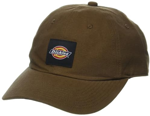 Dickies Herren Kappe aus gewaschenem Segeltuch Verschluss, Braun, Einheitsgröße