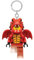 LEGO Drachenanzug LED Schlüsselanhänger – Dragon Suit Guy - große Minifigur 7,6 cm mit Licht (KE196H), beweglich, rot, mit Batterien – für Kinder & Erwachsene, Geschenkidee für LEGO Fans