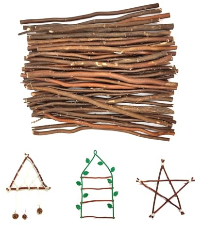 EULAPGOE Holzstäbchen zum Basteln Zweige Handwerk 100 Stück 10CM Log Sticks Natürliche Baumrinde Rustikale Wohnkultur DIY