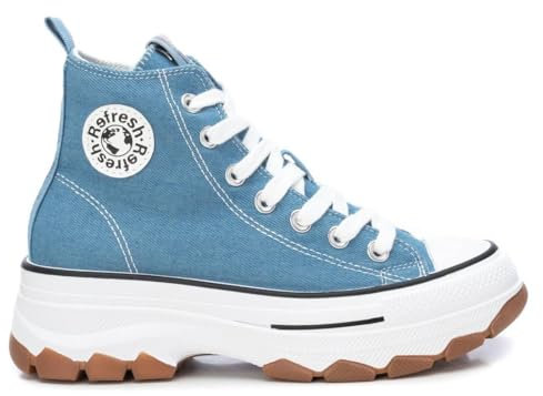 REFRESH - Zapatilla Mujer Jeans - Calzado Cómodo y Versátil - Moda casual - Modelo 17191904 (Talla 37)