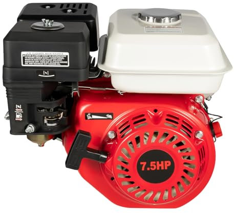 Motor de gasolina de 4 tiempos 7,5 HP Motor Cortacésped Motor de Kart Motor portátil 215 ccm Cilindrada de un solo cilindro inclinado a 25° Motor térmico Motor industrial adecuado para dispositivos