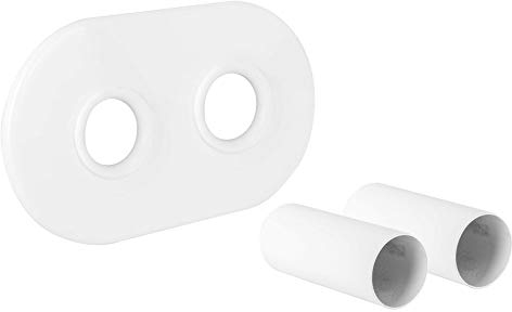 Verblendungsset mit doppelter Rosette und Hülsen in Weiss